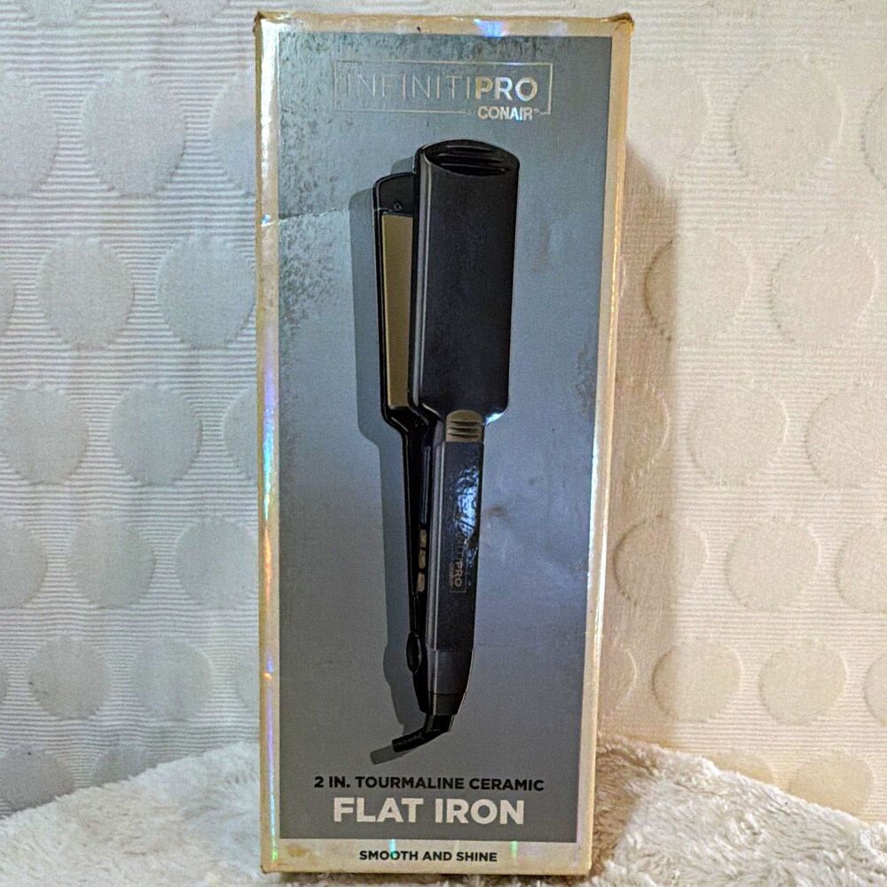 Conair InfinitiPRO 2” Tourmaline Ceramic Flat Iron with Original Box